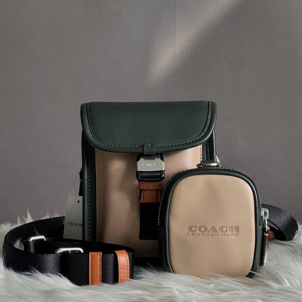 Cf114 - Coach Charter North/South Crossbody With Hybrid Pouch In Colorblock